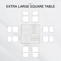 9-Piece Patio Dining Set With Stylish Rattan Rope Chairs And Square Table For 8-Phi Villa -Phi Villa Capacious 9 Piece Patio Dining Set for Backyard Family Reunion PHI VILLA 3 34b51fbe 8b41 42cc 8a15 9d370562ece7