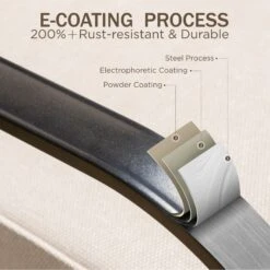 Phi Villa 4-Seater Patio Elegant Steel Sofa With Square Fire Pit Table -Phi Villa D 03 6d4d3455 ded7 4f95 9e67 d93d697df1ca