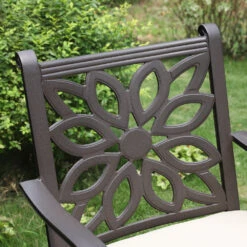PHI VILLA Cast Aluminum Patio Dining Chairs -Phi Villa E02GF0501 071 01 2