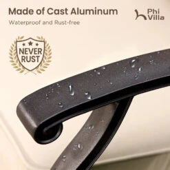 Antique Cast Aluminum Patio Pub Height Rust-free Swivel Bar Stools Set PHI VILLA -Phi Villa E02GF050803801 N 5 d5209571 283d 4208 93a2 38c0f722b0fb