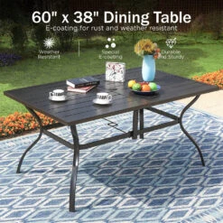 7-Piece Patio Dining Set With Upgraded Padded Textilene Chairs For Deck, Backyard PHI VILLA -Phi Villa E02GF060 4N 2 bfe32a11 3ba1 46c4 af76 b5c7aa805e51