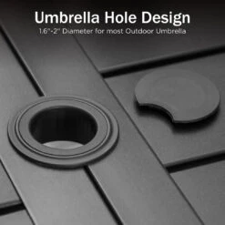 PHI VILLA 7-Piece Patio Outdoor Dining Set With Steel Rectangle Table & 6 Textilene Reclining Folding Chairs -Phi Villa E02GF060 4N 4 b9363195 2779 4ca3 98ca ff26097057f8