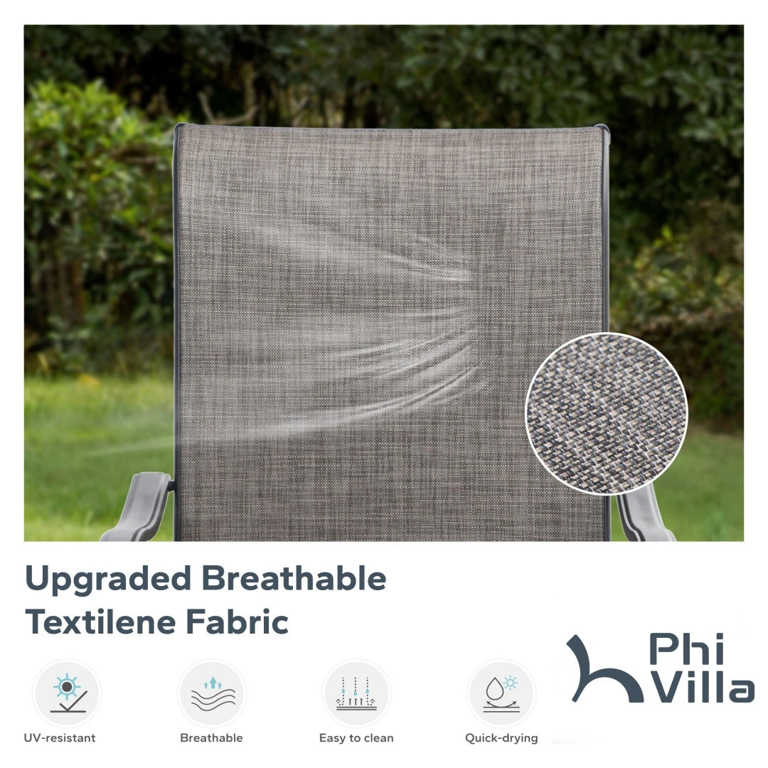 9-Pcs Patio Dining Set With Textilene C-spring Chair-Phi Villa 17 9-Pcs Patio Dining Set With Textilene C-spring Chair-Phi Villa - Image 15