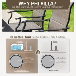7/9-Piece Patio Dining Set With Extendable Table & High-back Padded Chairs PHI VILLA -Phi Villa E02GF116 SP 7 d30b1767 3955 4bd7 bc6f 1dec4ebb3ba2 1