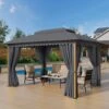 PHI VILLA 10’x13’ Patio Affordable Gazebo With Mosquito Net 2 PHI VILLA 10’x13’ Patio Affordable Gazebo With Mosquito Net -Phi Villa GA051 2025.4.30 02