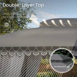 PHI VILLA 10’x13’ Patio Affordable Gazebo With Mosquito Net -Phi Villa GA051 2025.4.30 07