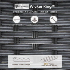 7-Pcs Outdoor Dining Set With HPDE Rattan Chair And Wood-like Table -Phi Villa HDPE PV 491 PV 25.4.9 3