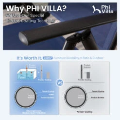 9-Piece Patio Dining Set With Foldable Textilene Chairs Phi Villa -Phi Villa HPGF PV2024.9.10 4