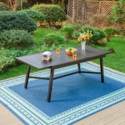 PHI VILLA Metal Extendable Patio Steel Dining Table -Phi Villa IMG 1659
