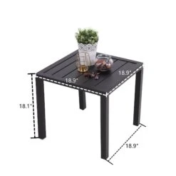 PHI VILLA Black Small Metal Square Side Coffee Bistro Table -Phi Villa IMG 3554 6b989b0b a185 4811 8309 ea98baf293c6