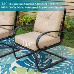 PHI VILLA C-Spring Metal Cushioned Lounge Chairs -Phi Villa IMG 4933