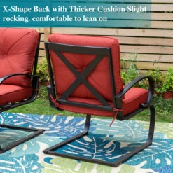 PHI VILLA C-Spring Metal Cushioned Lounge Chairs -Phi Villa IMG 4976