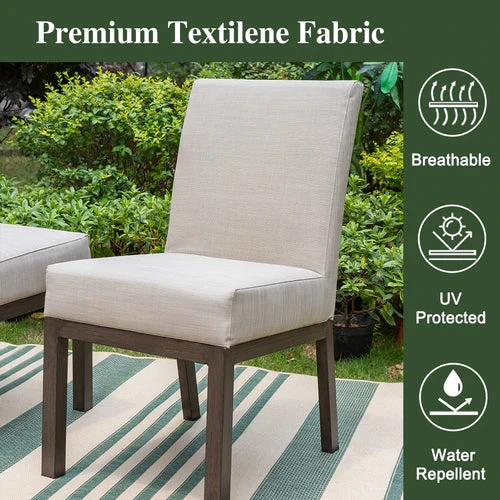 PHI VILLA Patio Textilene Padded Fixed Dining Chairs, Set Of 2 12 PHI VILLA Patio Textilene Padded Fixed Dining Chairs, Set Of 2 - Image 10
