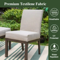 PHI VILLA Patio Textilene Padded Fixed Dining Chairs, Set Of 2 15 PHI VILLA Patio Textilene Padded Fixed Dining Chairs, Set Of 2 -Phi Villa IMG 5193 9308c022 4d00 4ab9 bf5f 14a2c42eb393