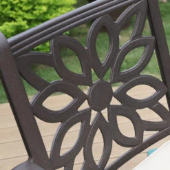 PHI VILLA Cast Aluminum Patio Dining Chairs -Phi Villa IMG 7257