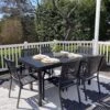 Phi Villa 7-Piece / 9-Piece Patio Dining Set Fixed Stackable Chairs & Extendable Table