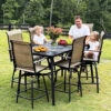 7-Piece Outdoor Bar Stool Set With 6 Seat For Poolside, Graden PH VILLA -Phi Villa IMG 8341