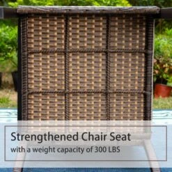 9-Piece Outdoor Dining Set With Brown Rattan Dining Chair For Deck And Patio-Phi Villa -Phi Villa IMG 9311 01 ca43c147 6f81 4c8e 86c6 e2a5f64a54e3