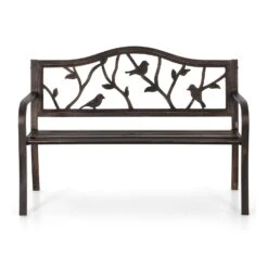 PHI VILLA 50 Inch Outdoor & Garden & Park Bench Steel Frame Porch Chair 17 PHI VILLA 50 Inch Outdoor & Garden & Park Bench Steel Frame Porch Chair -Phi Villa IMG 9556 e4082708 5665 41d2 b265 fc28c0a6266f