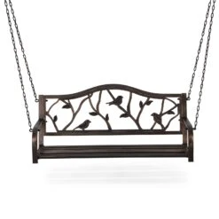 Phi Villa Metal Outdoor Porch Swing, Hanging Patio Bench 16 Phi Villa Metal Outdoor Porch Swing, Hanging Patio Bench -Phi Villa IMG 9774