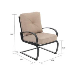 PHI VILLA C-Spring Metal Cushioned Lounge Chairs -Phi Villa LB 10321 053ab2b1 f92a 4725 af53 6b9f7e3c34dc