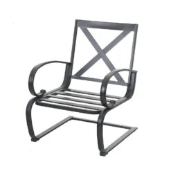 PHI VILLA C-Spring Metal Cushioned Lounge Chairs -Phi Villa LB 10332 d918e22c 2070 4884 8ce3 a90b800a794f