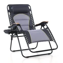 PHI VILLA Oversize Padded Adjustable Zero Gravity Chair With Cup Holder -Phi Villa LB 12148 7a50963f f04b 44b1 ae59 9e04daa643f4