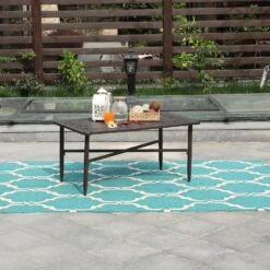 PHI VILLA Cast Aluminum Outdoor Patio Retro Tea Table 17 PHI VILLA Cast Aluminum Outdoor Patio Retro Tea Table -Phi Villa LB 13650