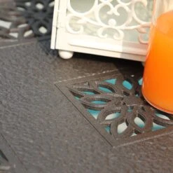 PHI VILLA Cast Aluminum Outdoor Patio Retro Tea Table 14 PHI VILLA Cast Aluminum Outdoor Patio Retro Tea Table -Phi Villa LB 13658