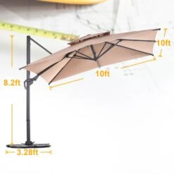 PHI VILLA 10ft Patio Square Umbrella Outdoor Offset Umbrella 19 PHI VILLA 10ft Patio Square Umbrella Outdoor Offset Umbrella -Phi Villa LB 13669 32fb85c9 7228 42d0 8f3a 0efdd386cadb