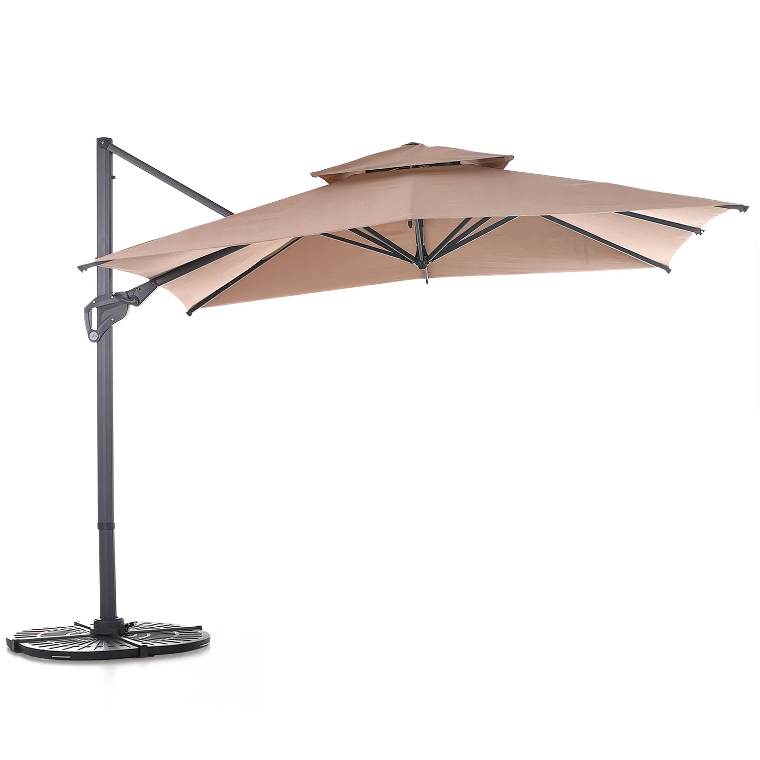 PHI VILLA 10ft Patio Square Umbrella Outdoor Offset Umbrella 17 PHI VILLA 10ft Patio Square Umbrella Outdoor Offset Umbrella - Image 15