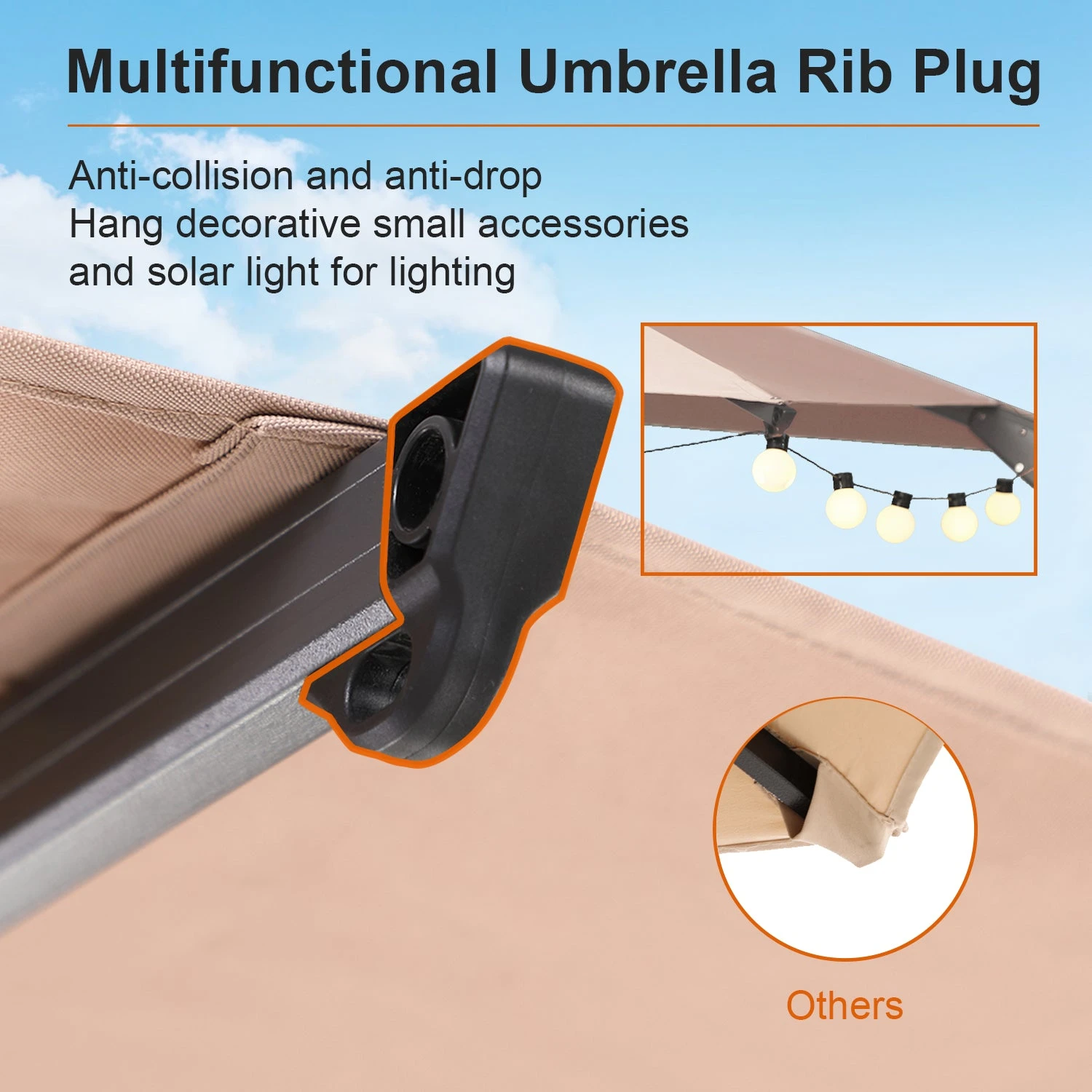 PHI VILLA 10ft Patio Square Umbrella Outdoor Offset Umbrella 7 PHI VILLA 10ft Patio Square Umbrella Outdoor Offset Umbrella - Image 5