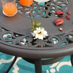 PHI VILLA 32" Cast Aluminum Round Outdoor Bar Table -Phi Villa LB 13722