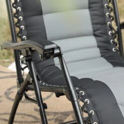 PHI VILLA Padded Zero Gravity Chair Adjustable Recliner With Cup Holder -Phi Villa LB 16310