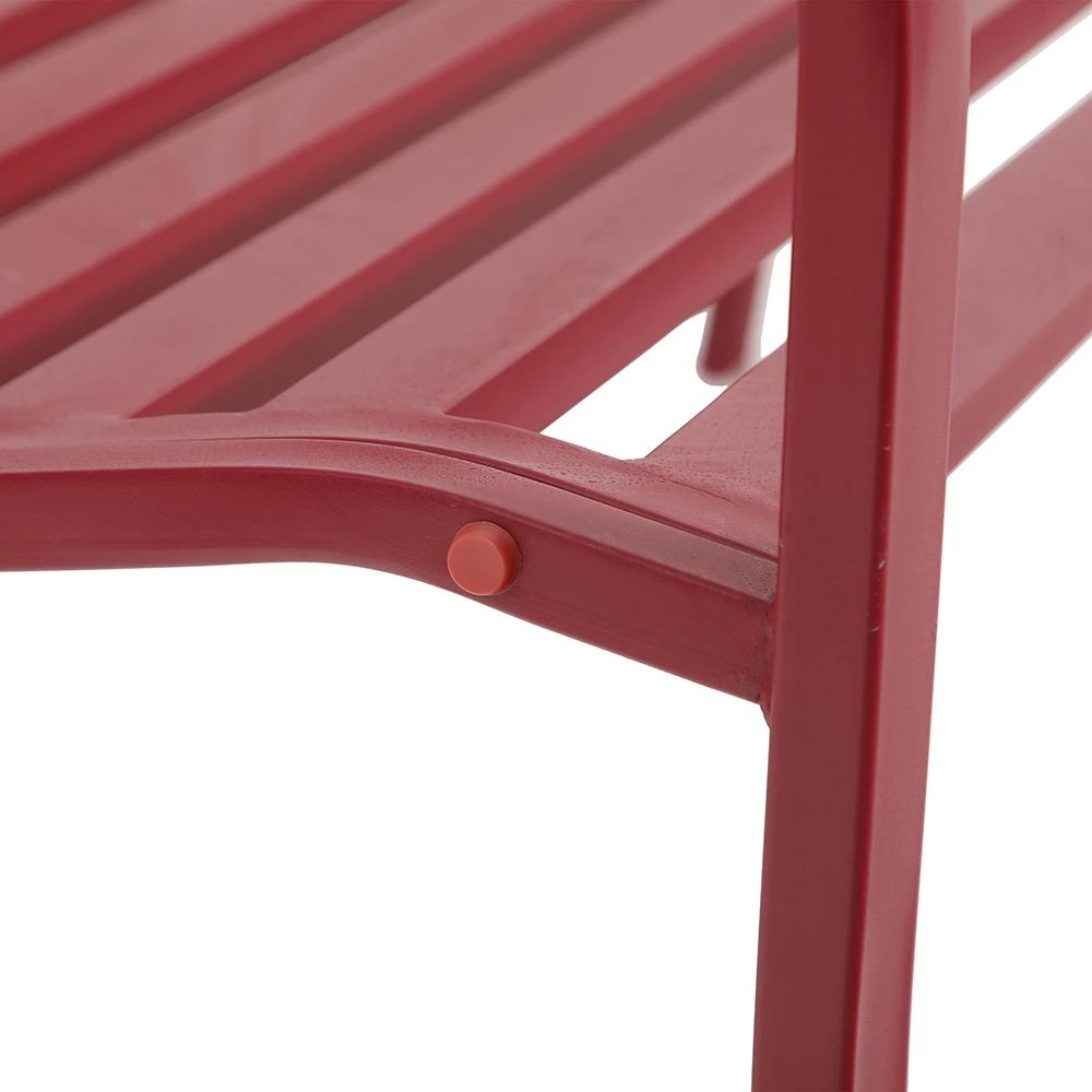 PHI VILLA 50 Inch Patio Garden & Park Bench Steel Frame Porch Chair 8 PHI VILLA 50 Inch Patio Garden & Park Bench Steel Frame Porch Chair - Image 6