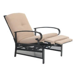 PHI VILLA Patio Lounge Chair Adjustable Metal Relaxing Recliner -Phi Villa LB 19024 5393af50 2878 4a12 80b6 ab96f8ae0458