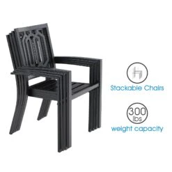 PHI VILLA 7-Piece Outdoor Patio Dining Set 6 Stackable Chairs And Rectangle Table -Phi Villa Logo 1 dc9600fe 0da5 4ade 92dc 513764cb1d53