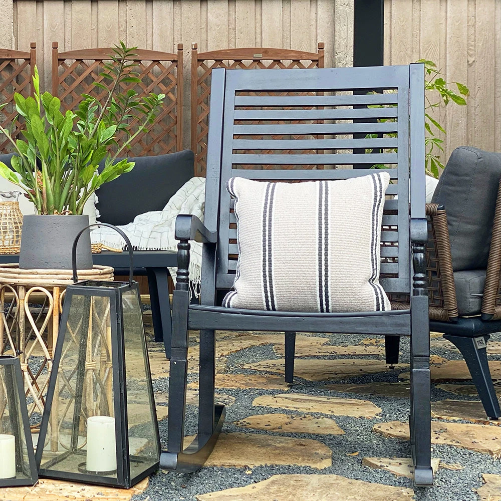 PHI VILLA Outdoor 1 Piece Acacia Wood Rocking Chair Garden Rocker Chair 3 PHI VILLA Outdoor 1 Piece Acacia Wood Rocking Chair Garden Rocker Chair