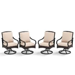 Outdoor Rattan Swivel Dining Chairs For Graden, Balcony PHI VILLA 32 Outdoor Rattan Swivel Dining Chairs For Graden, Balcony PHI VILLA -Phi Villa Outdoor Rattan Swivel Dining Chairs for Graden Balcony PHI VILLA