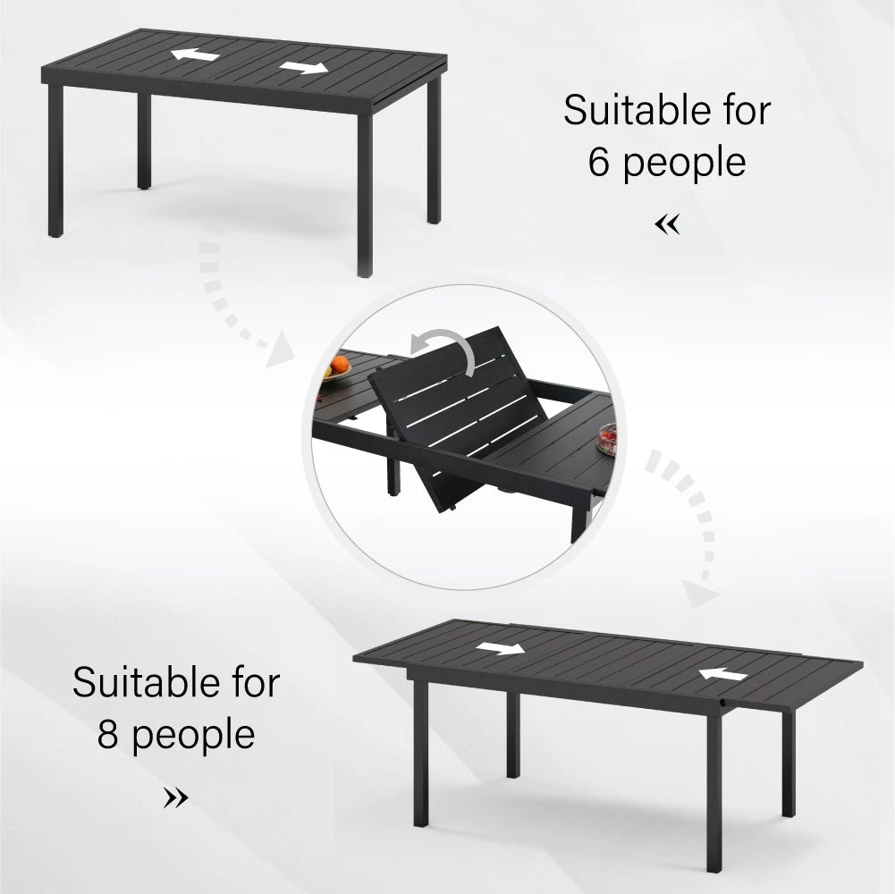 6-8 Person Extenable Outdoor Dining Table PHI VILLA 5 6-8 Person Extenable Outdoor Dining Table PHI VILLA - Image 3