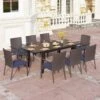 PHI VILLA 7 Piece/ 9 Piece Outdoor Dining Set With Rattan Cushioned Chairs & Extendable Steel Table -Phi Villa PHI VILLA 7 piece Outdoor Dining Set With Rattan Cushioned Chairs Extendable Steel Table 7a38ab9b fc40 4a2e 80a2 d5bb05f415c6