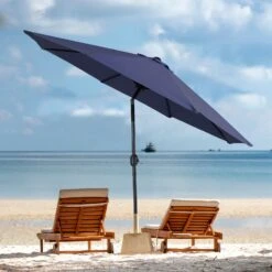 PHIVILLA 9ft Manual-tilted Outdoor Patio Umbrella With Crank Handle -Phi Villa PHI VILLA 9ft Manual tilted Outdoor Patio Umbrella with Crank Handle BU