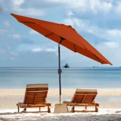 PHIVILLA 9ft Manual-tilted Outdoor Patio Umbrella With Crank Handle -Phi Villa PHI VILLA 9ft Manual tilted Outdoor Patio Umbrella with Crank Handle OR