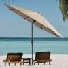 PHIVILLA 9ft Manual-tilted Outdoor Patio Umbrella With Crank Handle -Phi Villa PHI VILLA 9ft Manual tilted Outdoor Patio Umbrella with Crank Handle WH