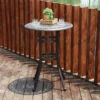 PHI VILLA Cast Aluminum Outdoor Pub Height Bar Table -Phi Villa PHI VILLA Cast Aluminum Outdoor Pub Height Bar Table