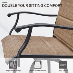 7-Piece Outdoor Bar Stool Set With 6 Seat For Poolside, Graden PH VILLA 36 7-Piece Outdoor Bar Stool Set With 6 Seat For Poolside, Graden PH VILLA -Phi Villa PHI VILLA Outdoor Textilene All Weather Padded Swivel Bar Stools With Arms 5 595c15a5 a85a 4562 81a1 1206b716f9e7