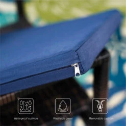 PHI VILLA 7 Piece/ 9 Piece Outdoor Dining Set With Rattan Cushioned Chairs & Extendable Steel Table -Phi Villa PHI VILLA Outdoor Wicker Rattan Haiti Chair Set of 2.1 9281ab7f d99e 4235 9244 4a70278ddca5