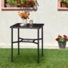 PHI VILLA Patio 32" Steel Square Bar Dining Table -Phi Villa PHI VILLA Patio 32 Steel Square Bar Table