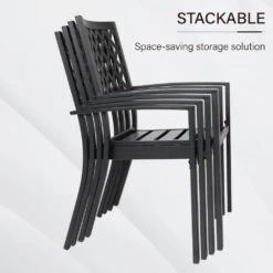 PHI VILLA 7-Piece Patio Dining Set 6 Steel Fixed/Swivel Chairs & Rectangle Table -Phi Villa PHIVILLA Patio Outdoor Dining Chairs Garden Backyard Chairs Set of 2 2 b4a19092 43a9 463b a7ee 9951fae80f18