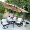 PHI VILLA 10ft Patio Square Umbrella Outdoor Offset Umbrella -Phi Villa PHIVILLA10ftPatioSquareUmbrellaOutdoorOffsetUmbrella1